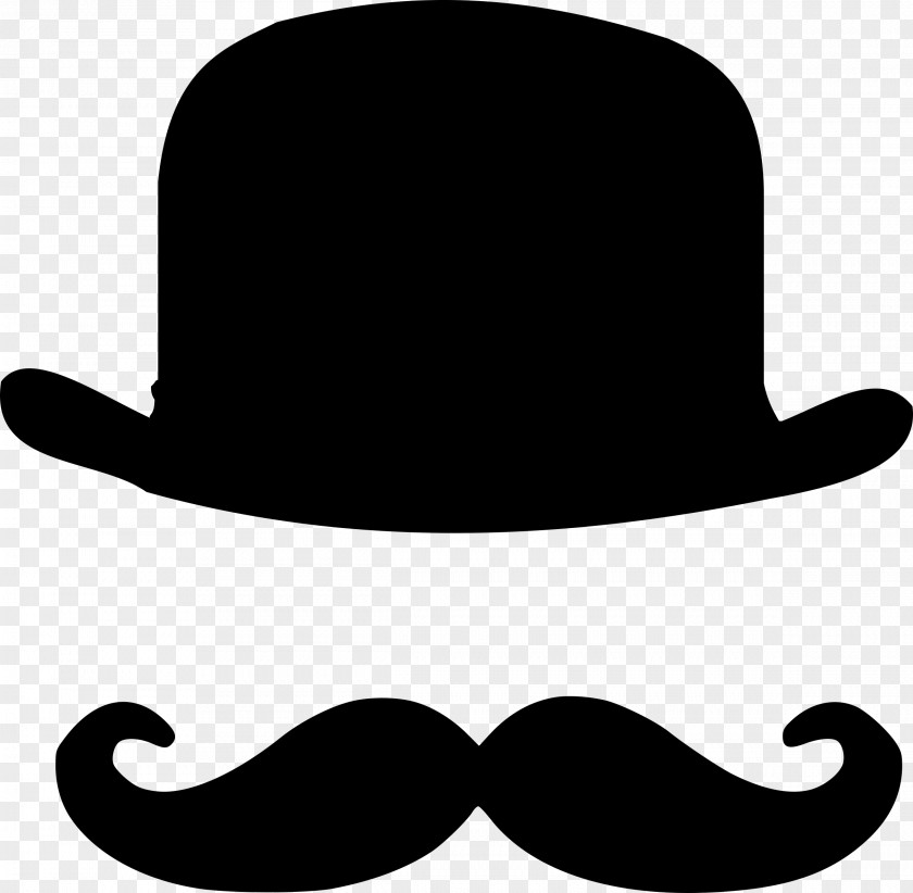 Mustache Vector Bowler Hat Moustache Top Clip Art PNG