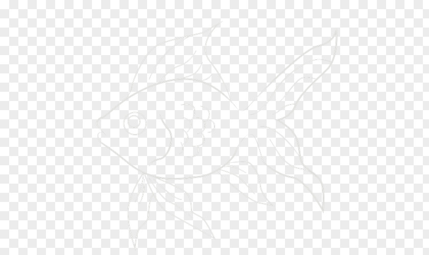 White Goldfish Drawings Sketch Line Art Clip Character Pattern PNG