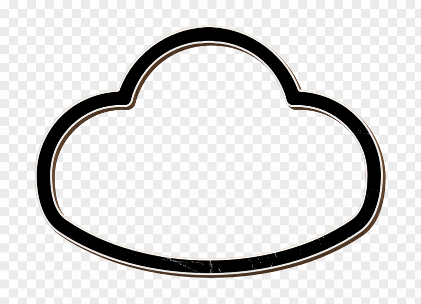 Oval Heart Cloud Icon Cloudy Data PNG