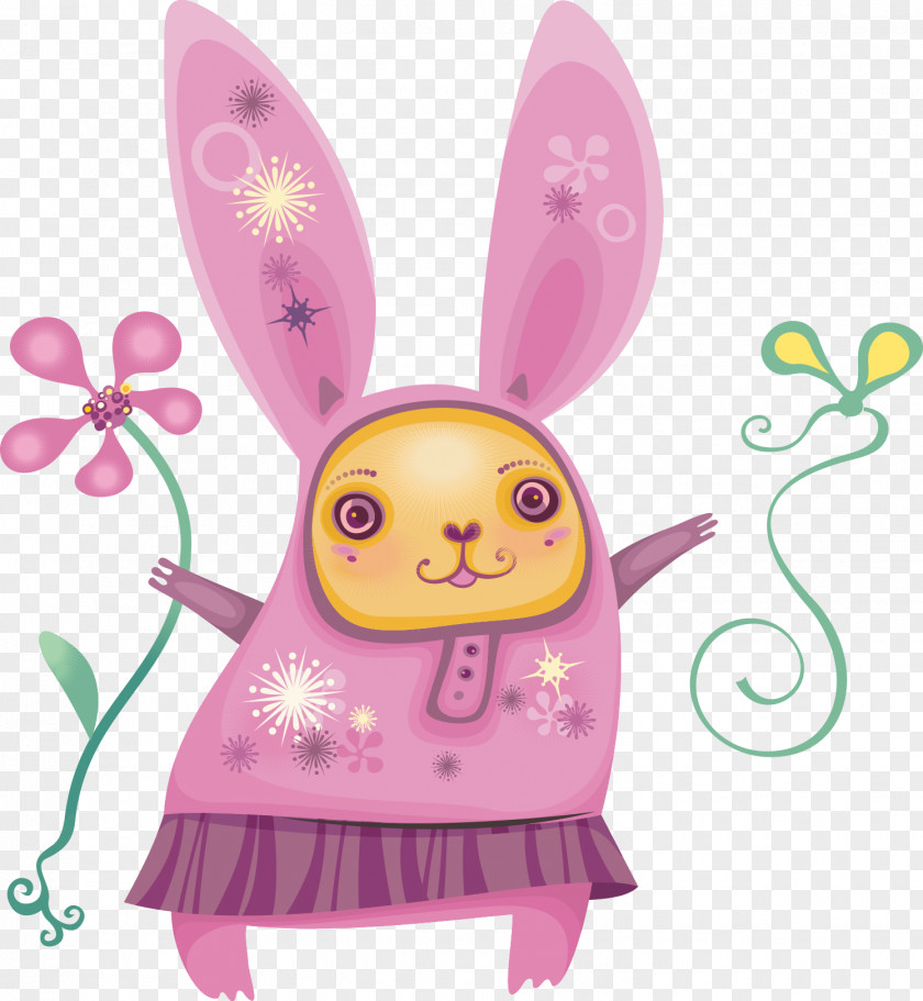 Pink Bunny Easter Leporids Rabbit PNG