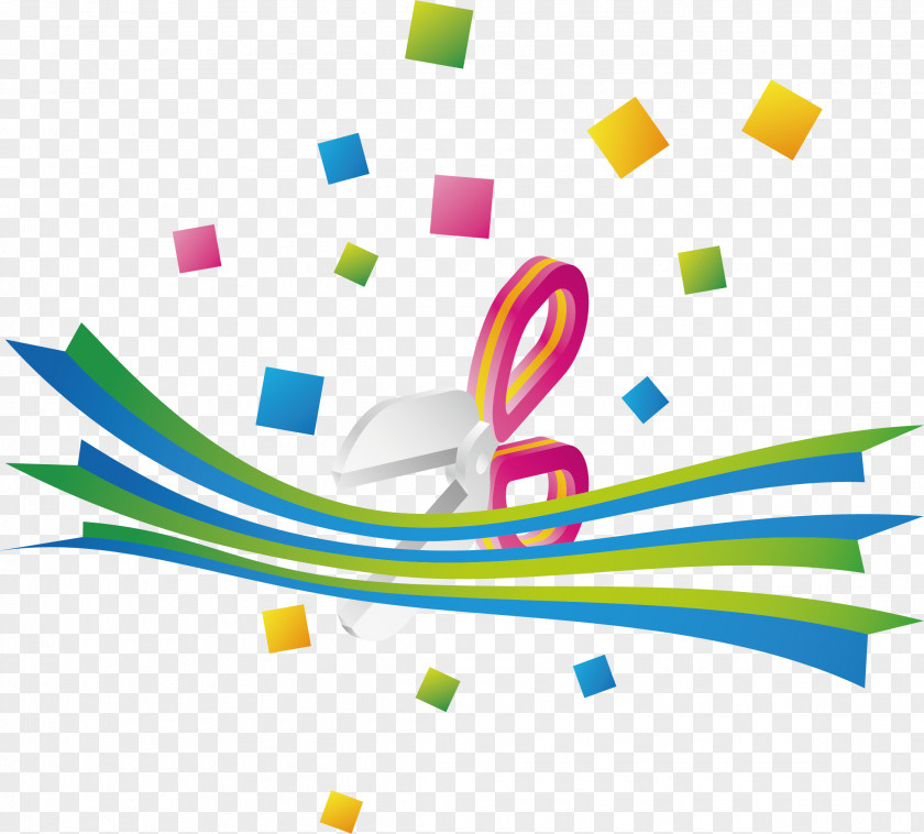 Scissors Ribbons PNG