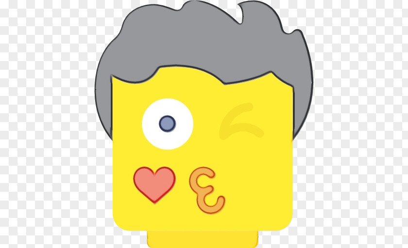 Smile Cartoon Yellow Line PNG