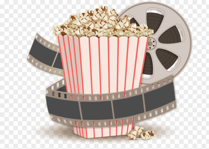 Vector Hand-drawn Movie Popcorn Bucket Hollywood Film Entertainment YouTube PNG