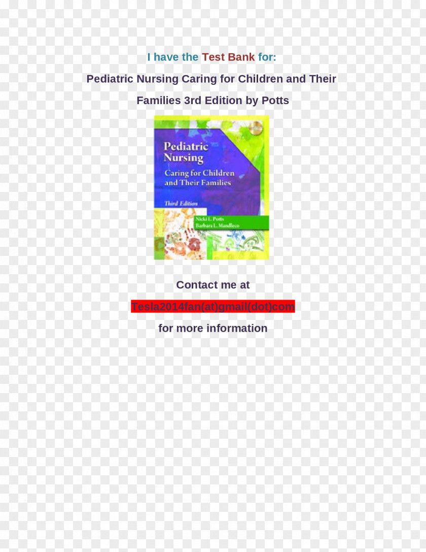 Book Pediatric Nursing: Caring For Children And Their Families Hardcover Brand PNG