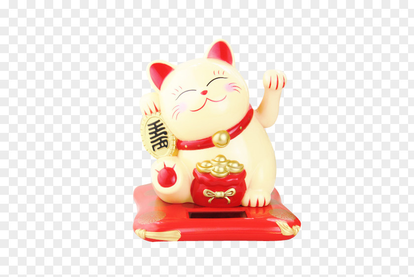 Classic Lucky Cat Decoration Maneki-neko Ceramic Luck Gift PNG