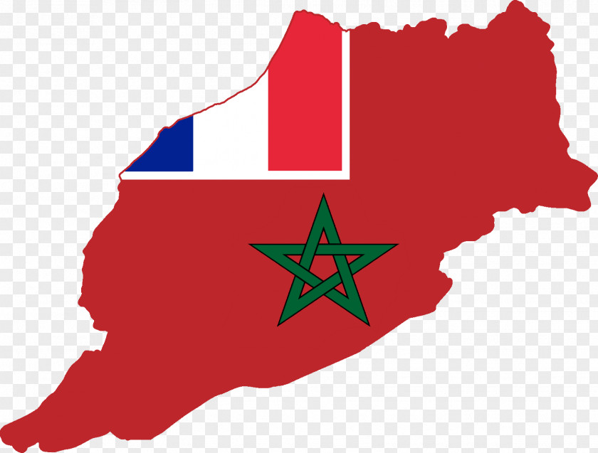 Morocco Flag Of French Protectorate In Image Map PNG