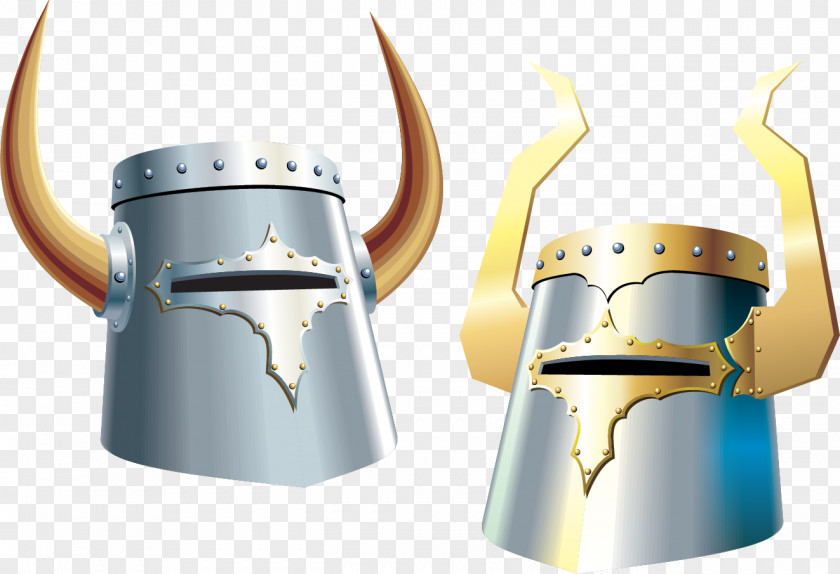 Vector Hand-painted Helmet Horns Galea PNG