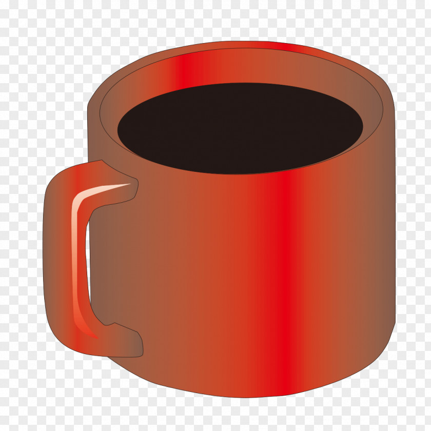 Red Glass Image Coffee Cup Mug Cylinder PNG