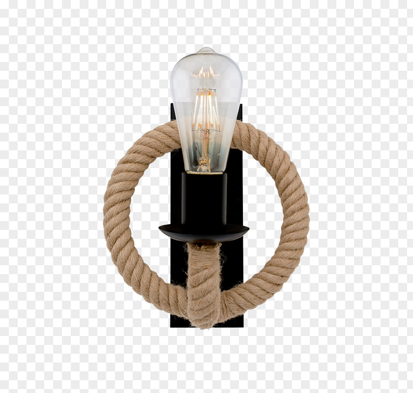Rope Light Fixture Hemp Lamp PNG