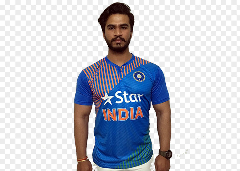 T-shirt MS Dhoni Jersey Cricket Team India National PNG