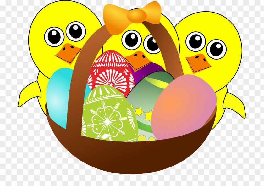 Easter Decorations Of Eggs Bunny Chicken Egg Cartoon PNG