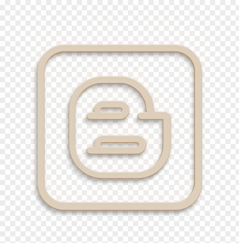 Metal Beige Blogger Icon Media Network PNG