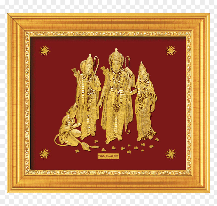 Ram Darbar Gold Plating Jewellery Picture Frames PNG