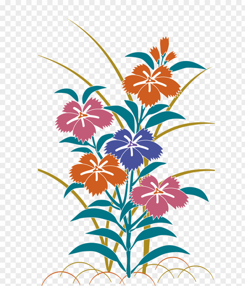 Abstract Pattern Floral Design PNG