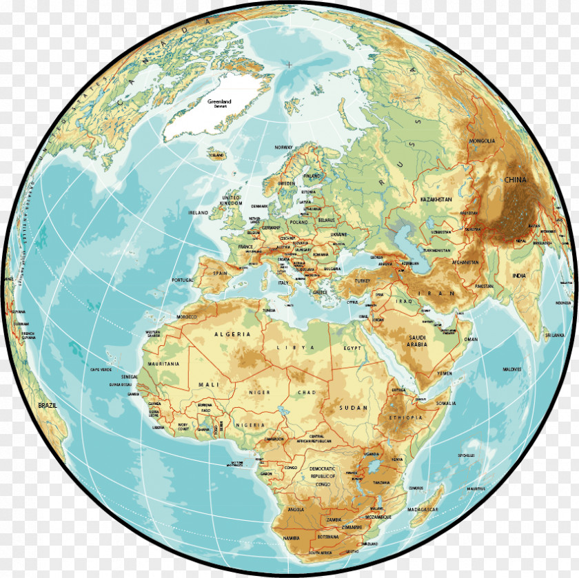 Creative World Map Europe Globe PNG