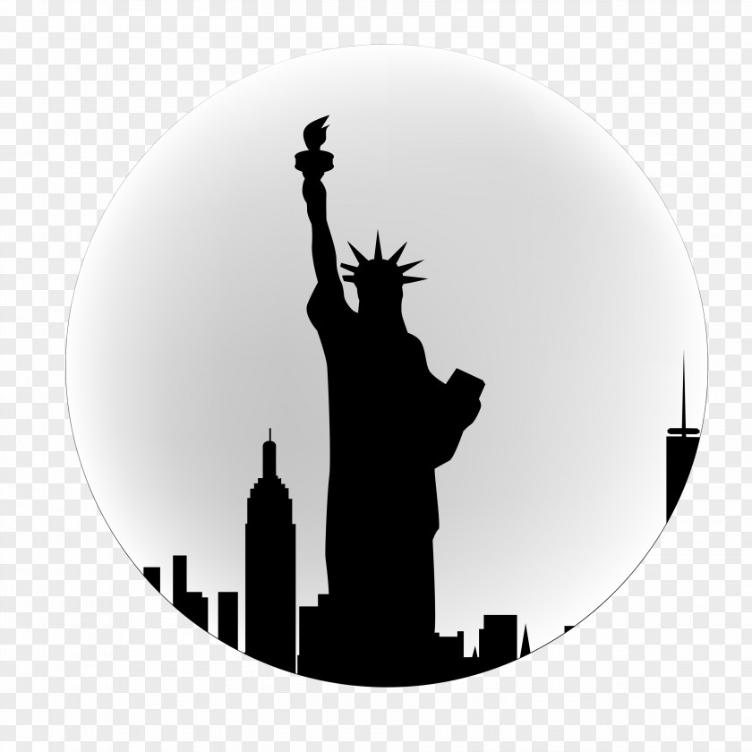 Hand Painted Statue Of Liberty Building T-shirt Royalty-free PNG