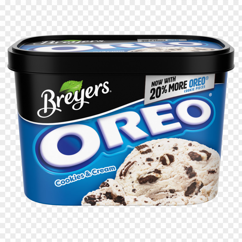 Oreo Cookies Breyers Ice Cream Butter Pecan Flavor PNG