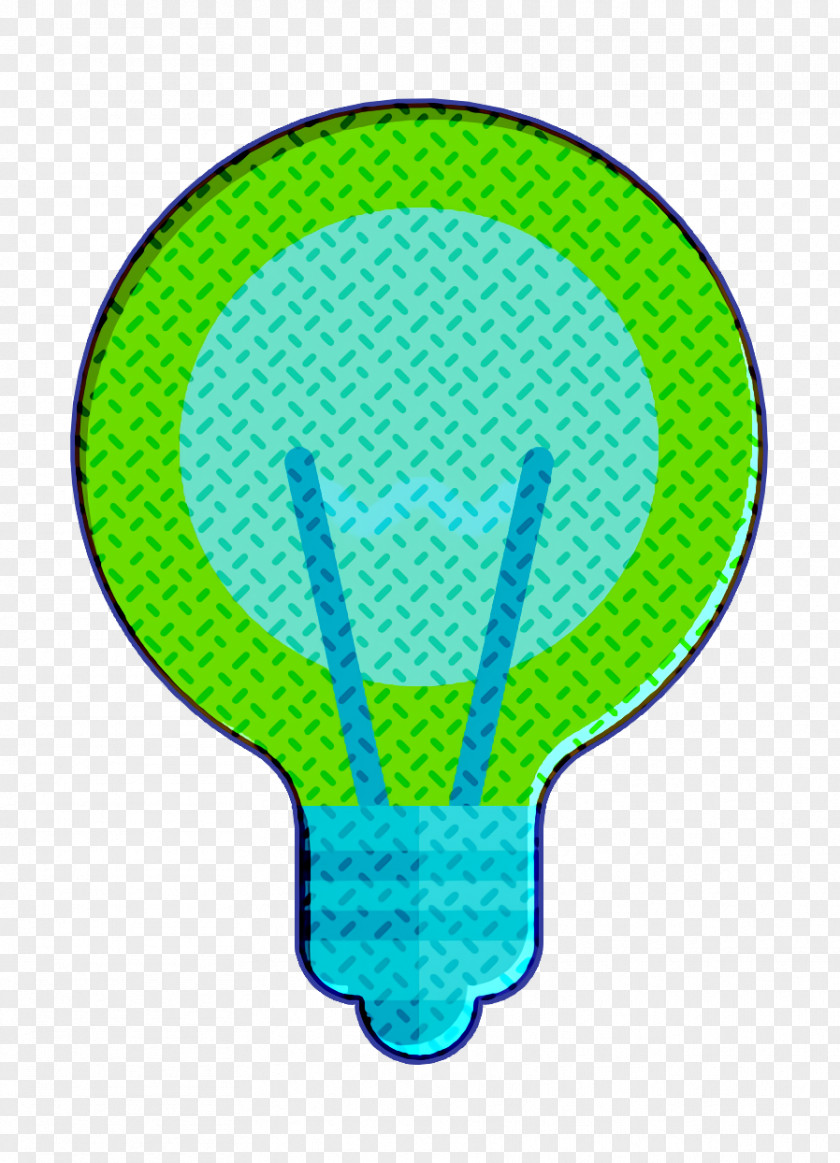 Green Light Bulb Icon Education Elements Idea PNG
