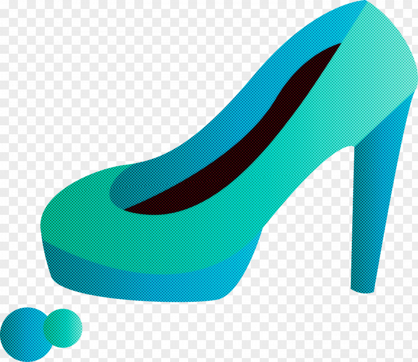 Shoe High-heeled Walking Footwear Turquoise PNG
