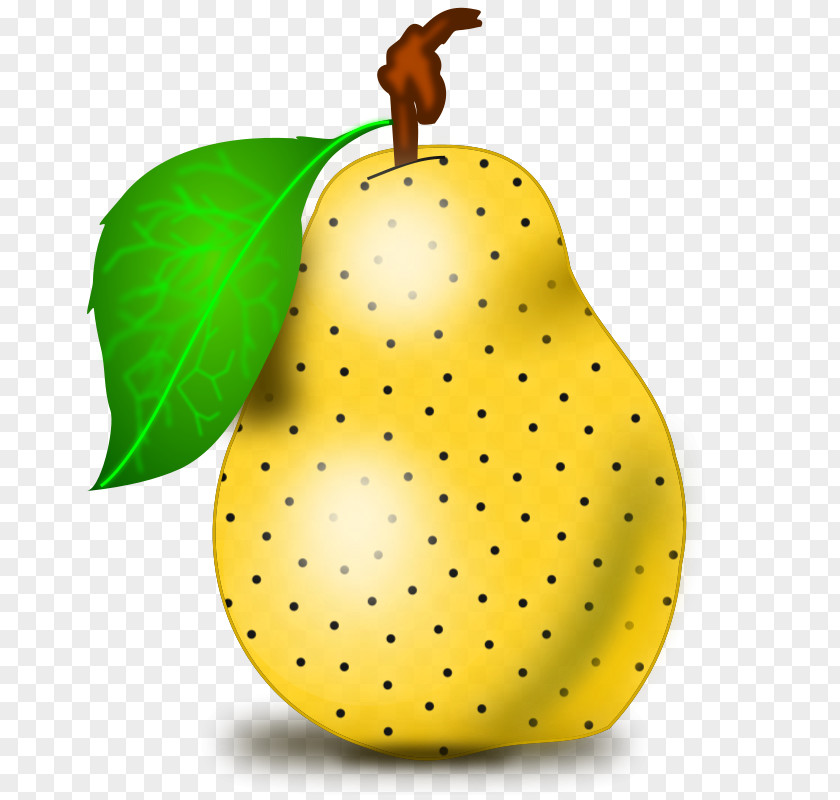 Yellow Pear Fruit Clip Art PNG