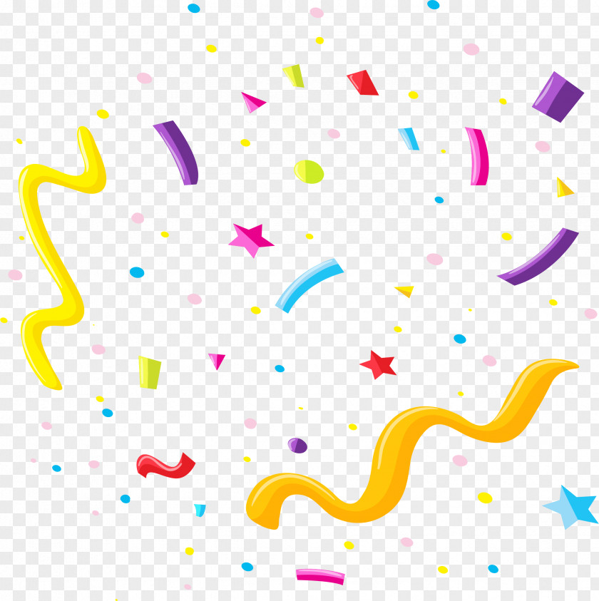 Colorful Streamers Ink Computer File PNG