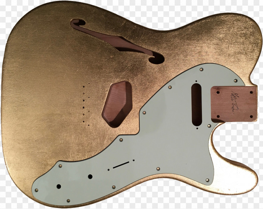 Metallic Copper Electric Guitar Fender Telecaster Thinline Custom PNG