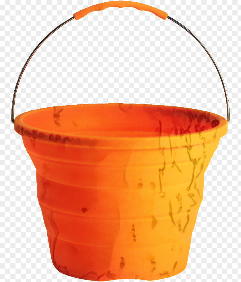 Bucket Orange Background PNG