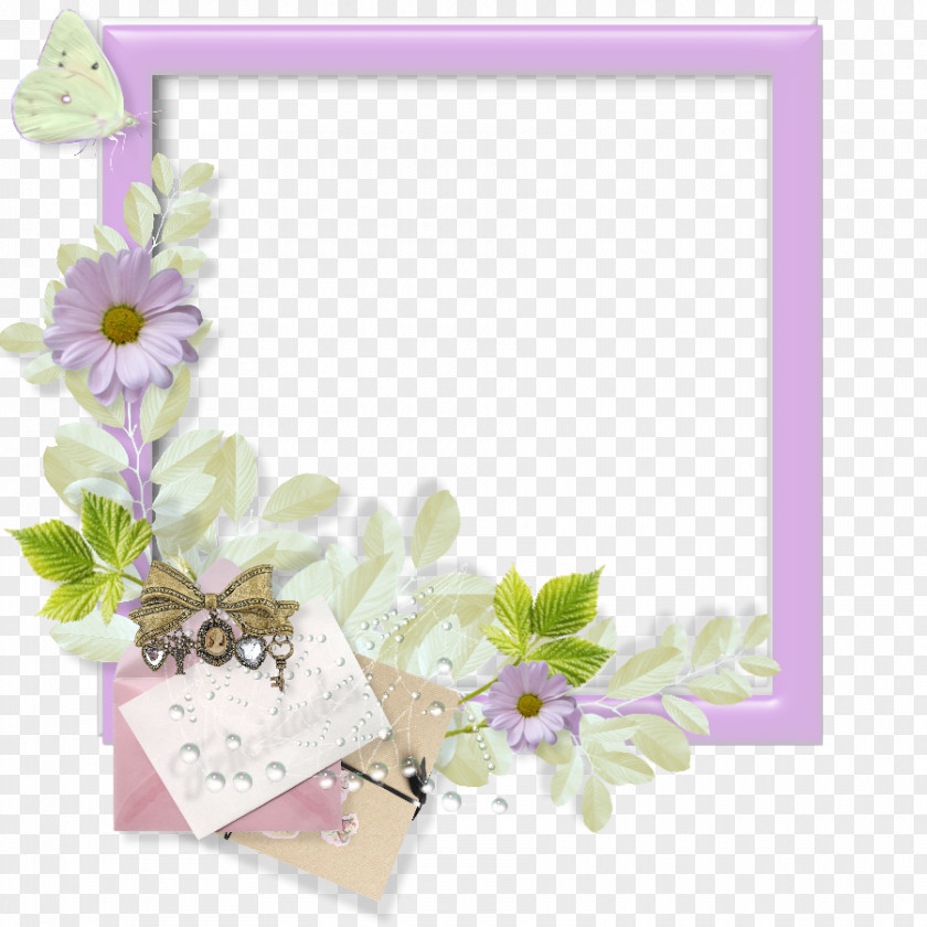 Pilar Floral Design Picture Frames PNG