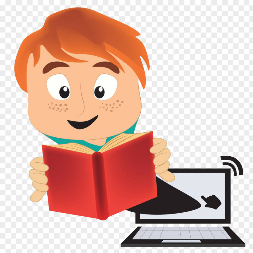 Read Out On The Computer Royalty-free Illustration PNG