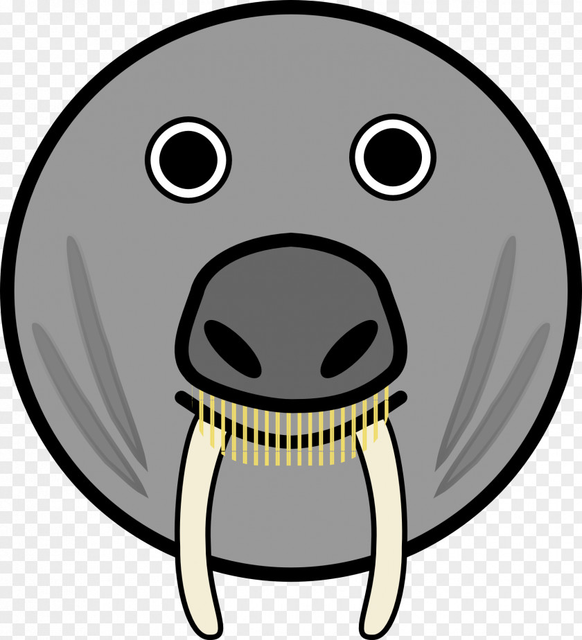 Round Face Funny Animal Cartoon Clip Art PNG
