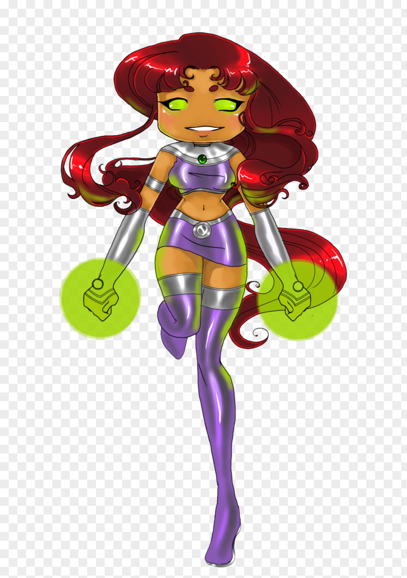 Starfire Cartoon Figurine Illustration Action & Toy Figures Magenta Animated PNG