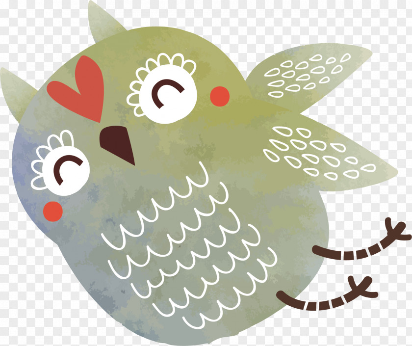 Vector Hand-painted Brown Parrot Owl PNG
