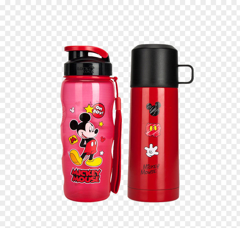 Children Mickey Cartoon Mug Cup Mouse Water Bottle Vacuum Flask PNG
