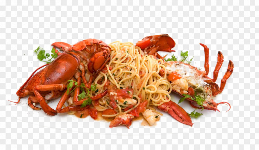 Delicious Lobster Homarus Spaghetti Alle Vongole Pasta Italian Cuisine Seafood PNG