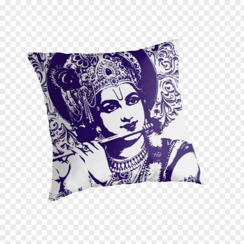 Lord Krishna Purple Innovation Throw Pillows Cushion Rama PNG