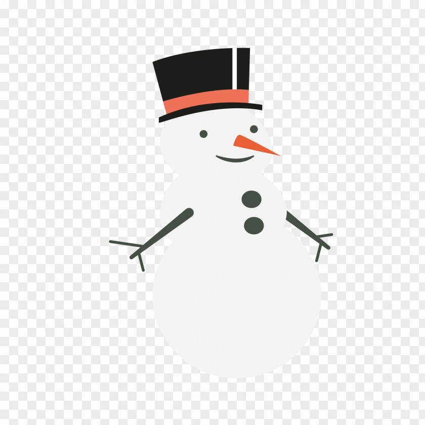 Snowman With A Hat Scarf Winter PNG