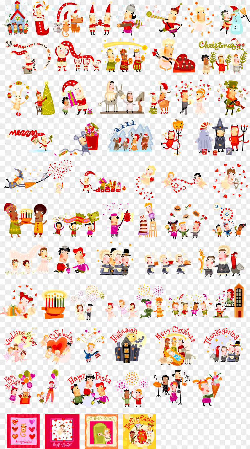 Christmas Vector Material Festival Element PNG