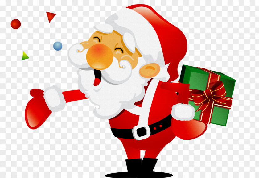 Santa Claus Christmas Gift Desktop Wallpaper Clip Art PNG