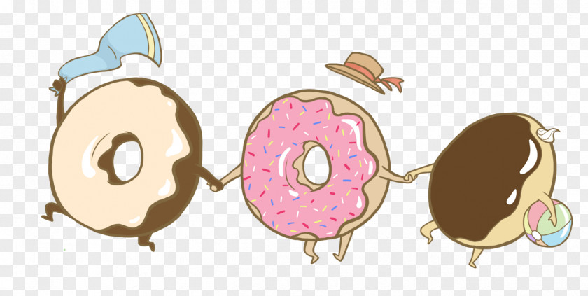 Cartoon Couple Design Donuts Frosting & Icing Sprinkles Drawing National Doughnut Day PNG