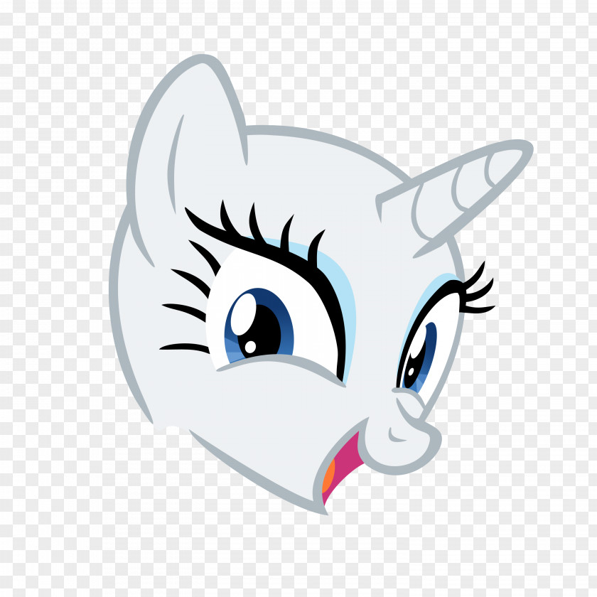 Rarity Face Whiskers Cat Horse Clip Art PNG