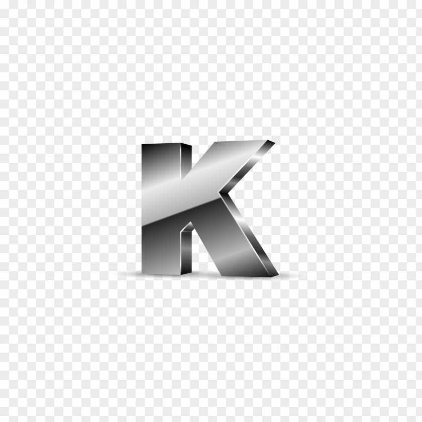 Silver Black Letters K Letter Computer File PNG