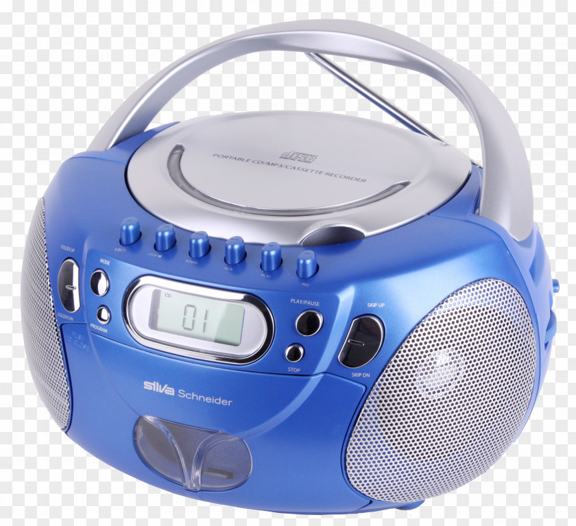 Ghetto Blaster Radio Boombox Purple Blue Compact Disc PNG