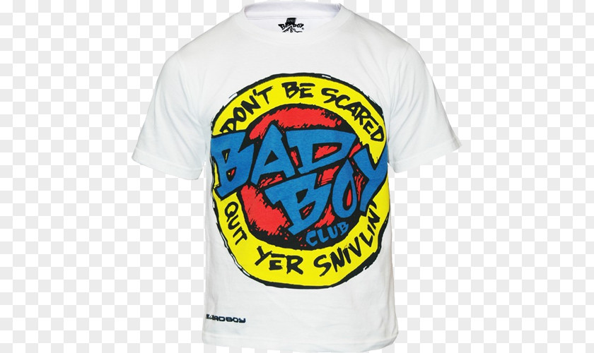 T-shirt Sports Fan Jersey Bad Boy Dont Be Scared Niño Blanco Logo PNG