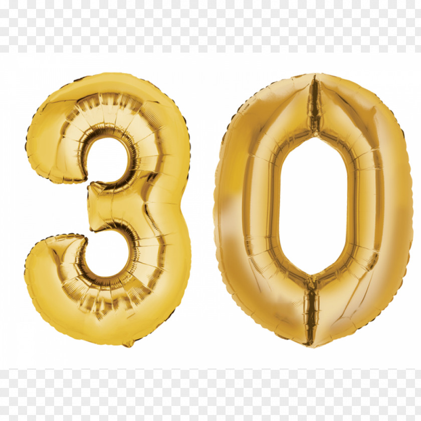 Balloon Gold Foil Birthday Party PNG