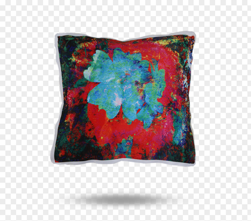 Blush Floral Throw Pillows Cushion Turquoise Textile PNG