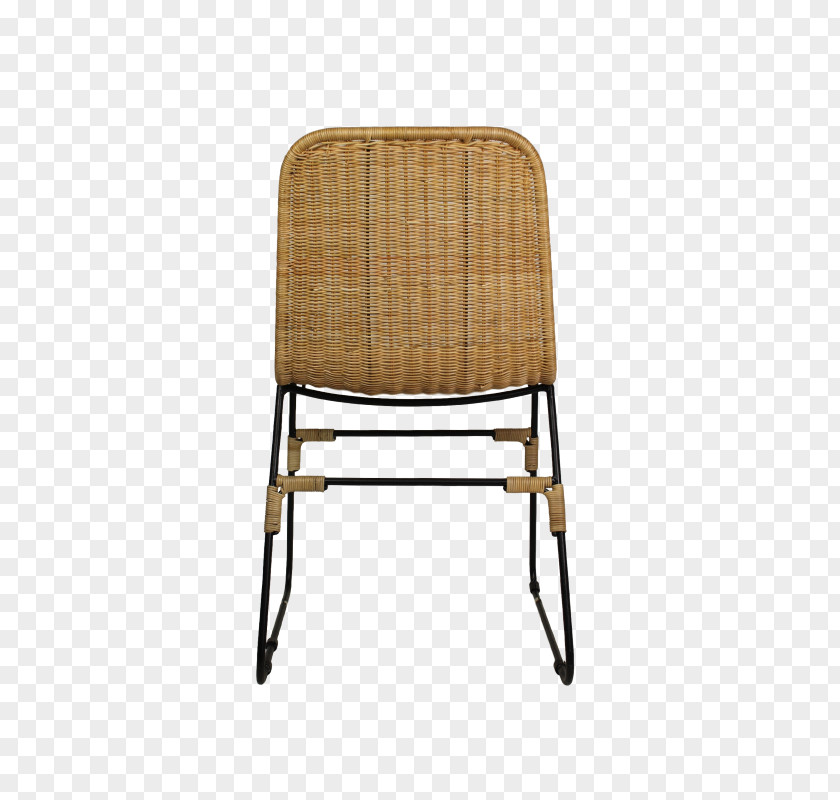 Chair Wicker Armrest Garden Furniture PNG