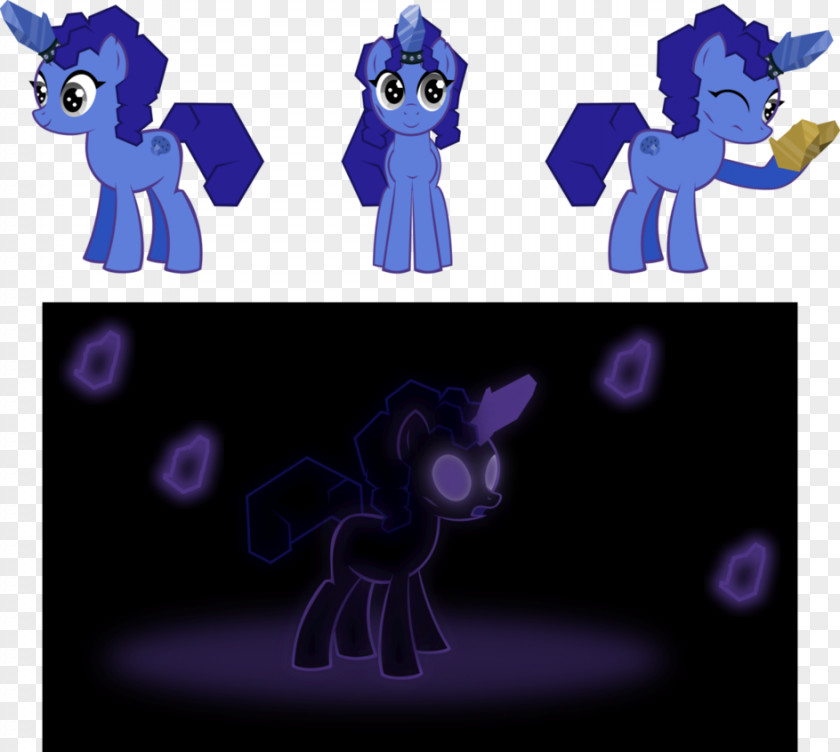 Tangy Cobalt Blue Art Pony Horse Purple PNG