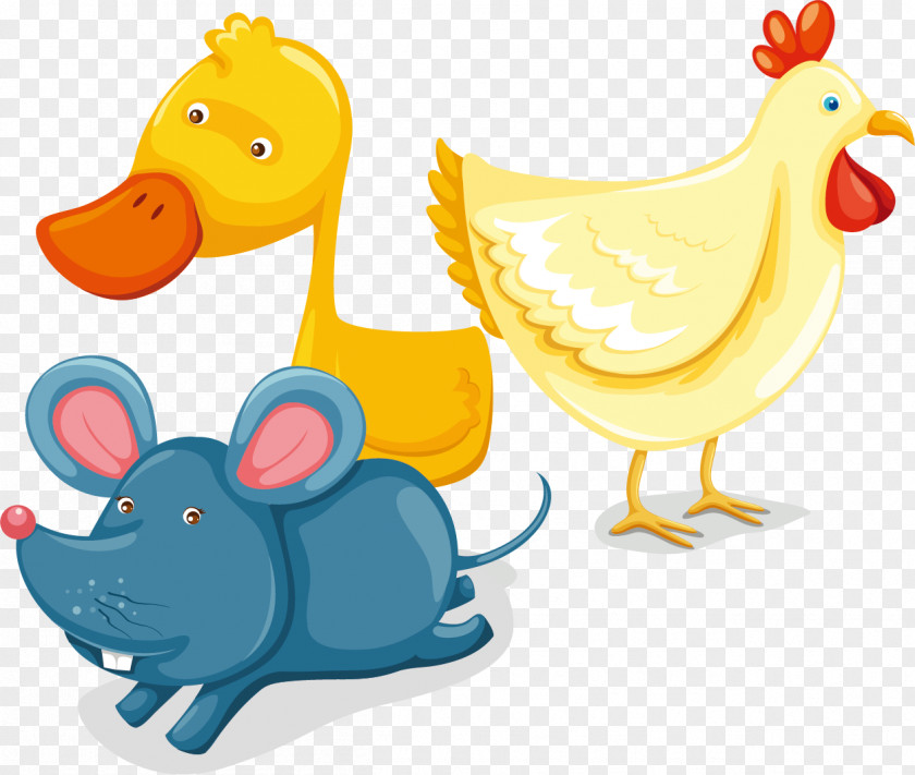 Chick And The Duck Farm Animal Poster Material Computer Mouse Cartoon PNG