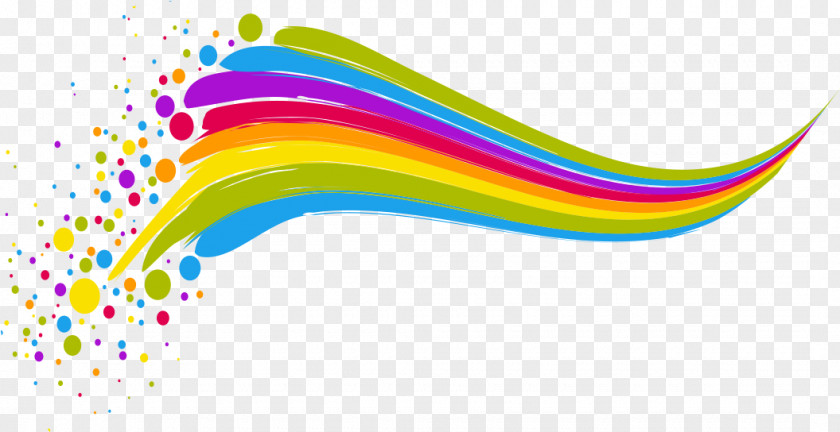 Rainbow Euclidean Vector Line PNG