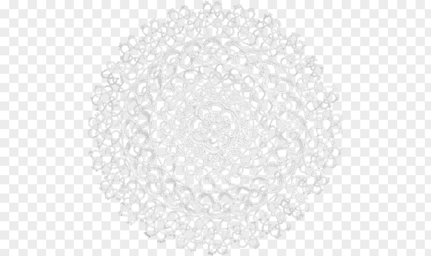 Circle Doily Place Mats White PNG